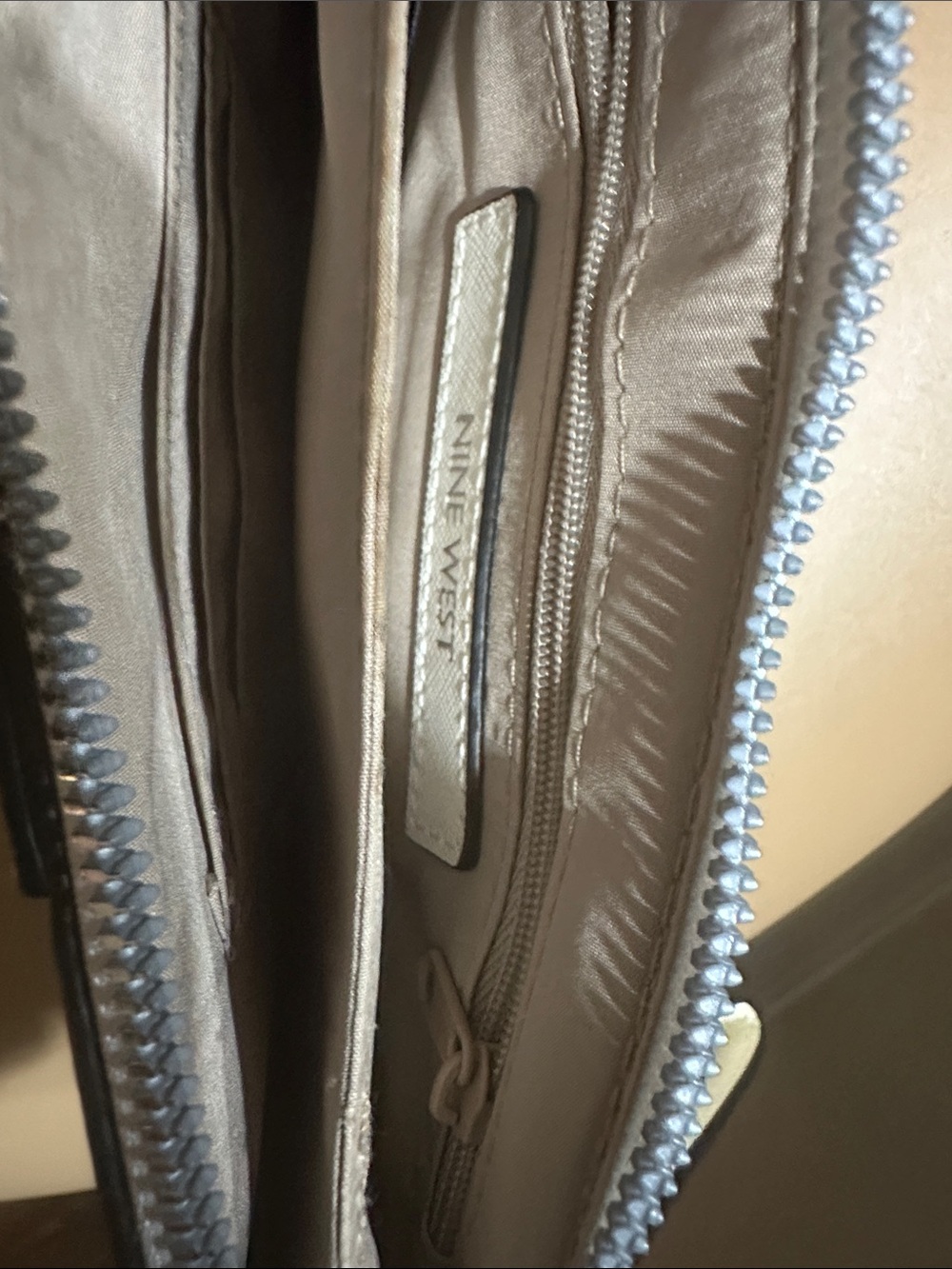 Nine West White Floral Wristlet with Pink Rose Print - Picture 5 of 5